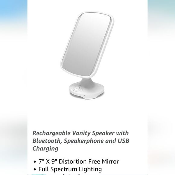 IHome Reflect Mirror, Bluetooth Speaker, LED Lights Adjustable Vanity Mirror - Picture 9 of 16